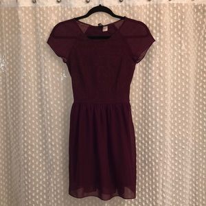 Purple Chiffon Skirt Dress